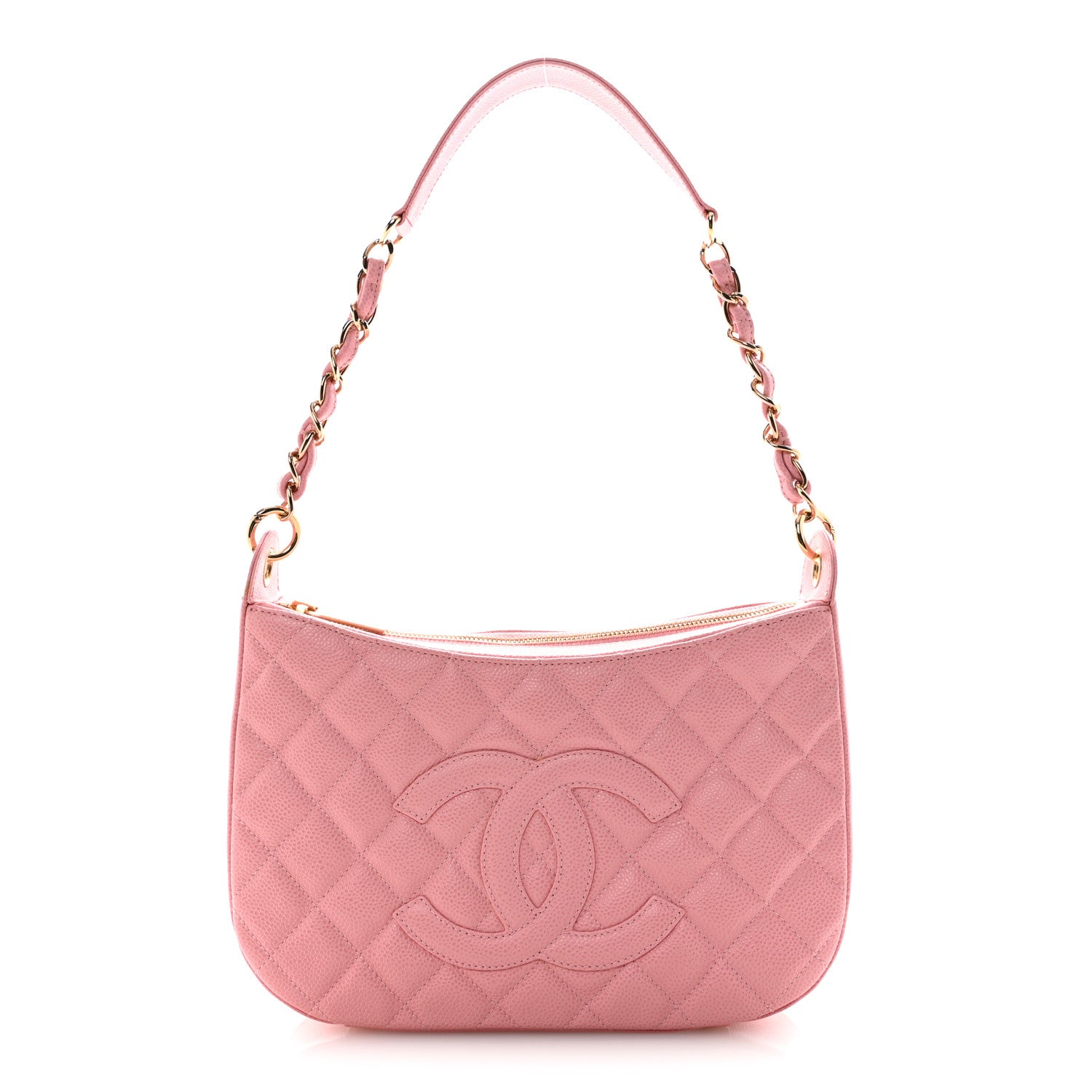 Chanel Caviar Quilted Timeless CC Shoulder Bag Pink 1 of 13