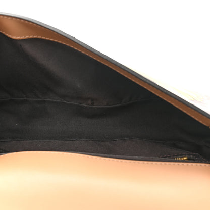 Fendi Nubuck Pequin Floral Print Baguette Tobacco Moro Ebano 5 of 16