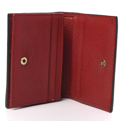 Gucci Pebbled Calfskin Animalier Card Case Red 5 of 9