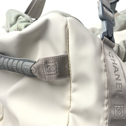 Chanel Nylon Mesh Camellia Duffle White Multicolor 8 of 12