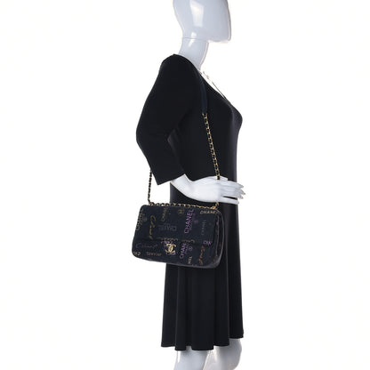 Chanel Denim Quilted Denim Mood Large Flap Black Multicolor 2 of 11