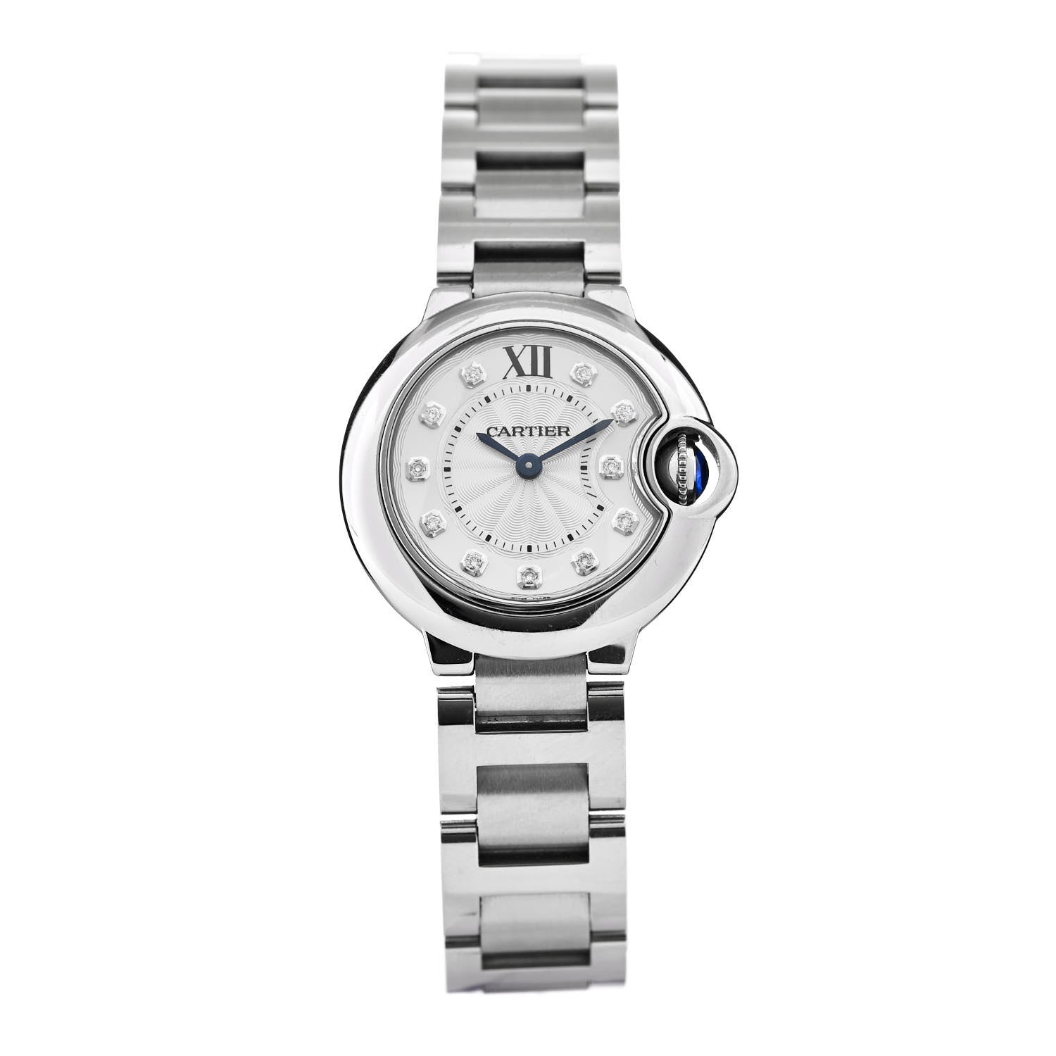 Cartier Stainless Steel Diamond 28mm Ballon Bleu De Cartier Quartz Watch 1 of 5