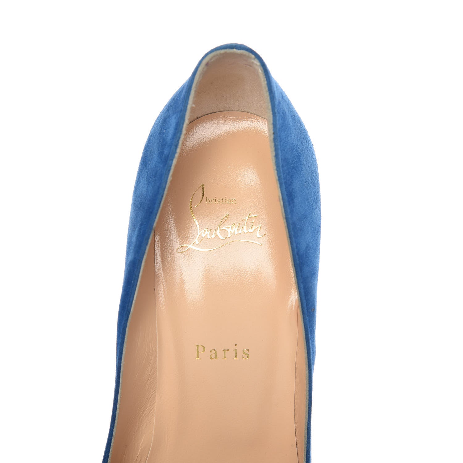 Christian Louboutin Veau Velours Pigalle Follies 100 Pumps 39 Positano 7 of 14