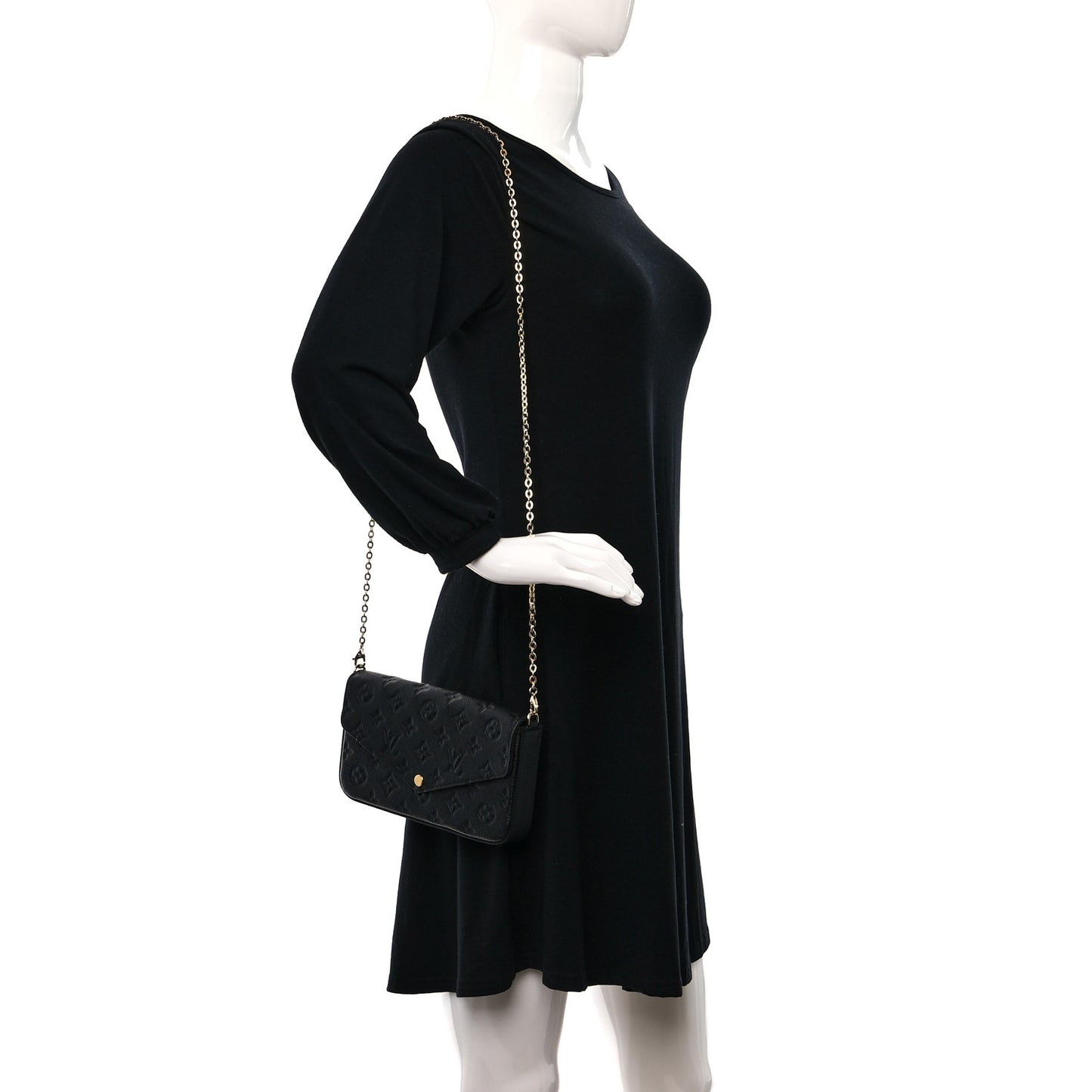 Empreinte Pochette Felicie Chain Wallet Black