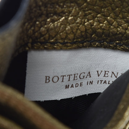 Bottega Veneta Metallic Calfskin Intrecciato VN Card Case Dark Gold 7 of 8