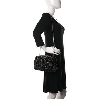 Chanel Patent Sequin Crystal Ruched 2.55 Reissue 225 Flap Black 2 of 10