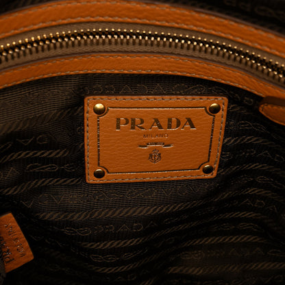 Prada Vitello Daino Satchel Rame 6 of 13