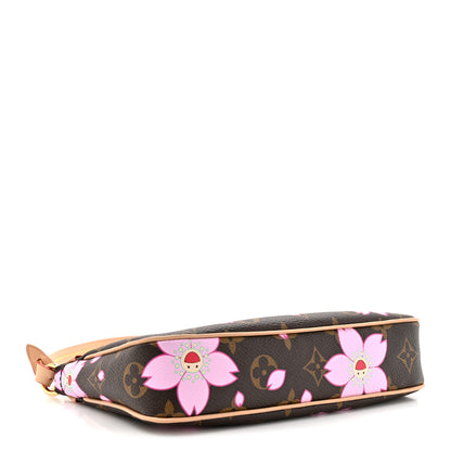 Louis Vuitton LV X TM Monogram Cherry Blossom Pochette Accessories Sakura Brown 4 of 9
