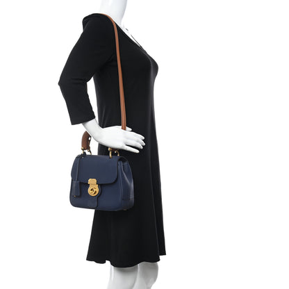Burberry Trench Calfskin Small DK88 Top Handle Bag Ink Blue 2 of 9