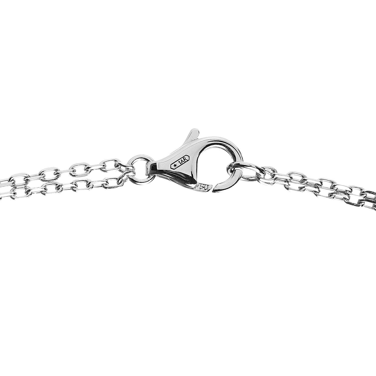 Cartier 18K White Gold 2 Diamond LOVE Necklace 4 of 7