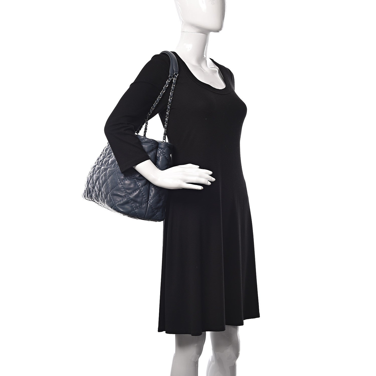 Chanel Calfskin Love Me Tender Large Tote Blue 2 of 14
