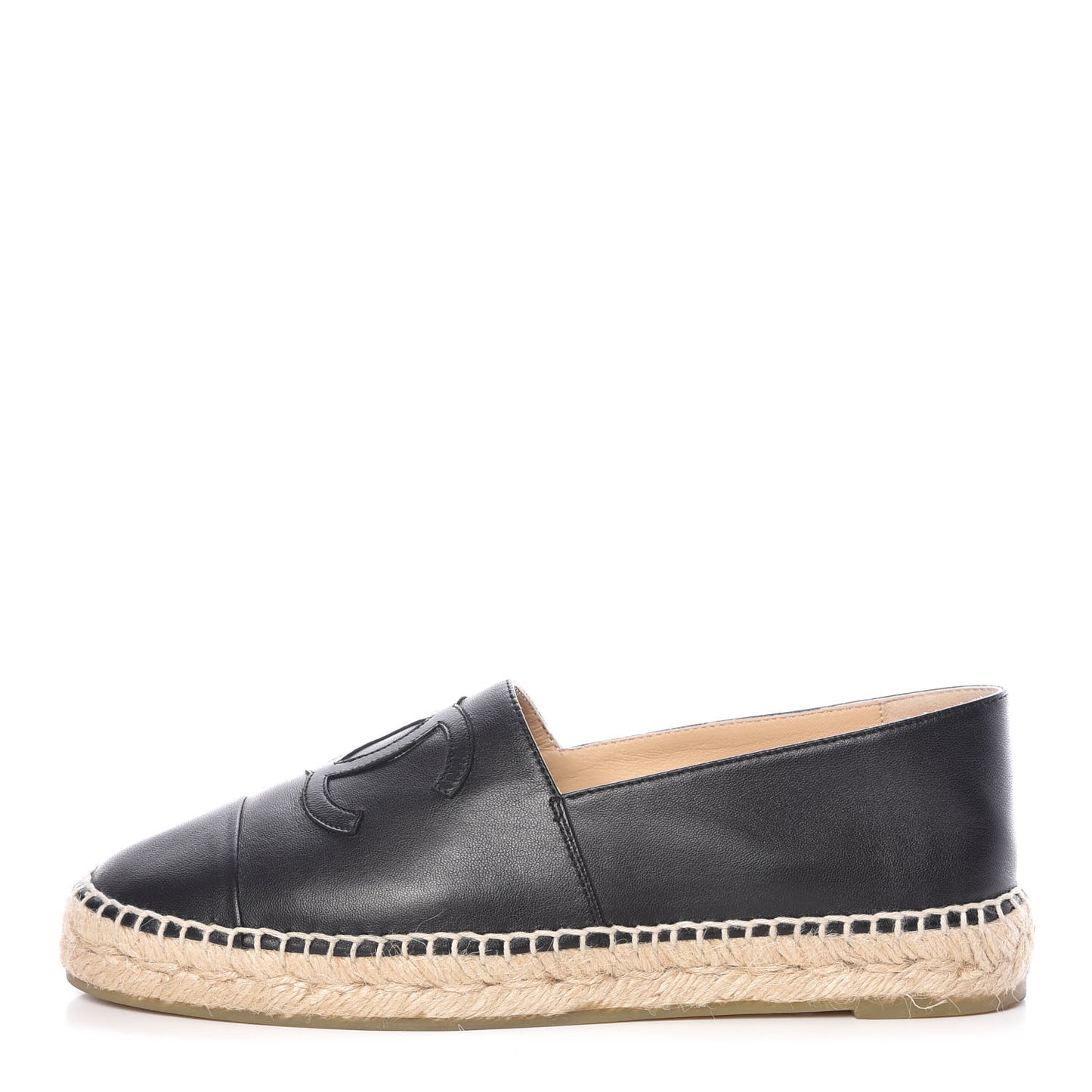 Lambskin CC Espadrilles 39 Black