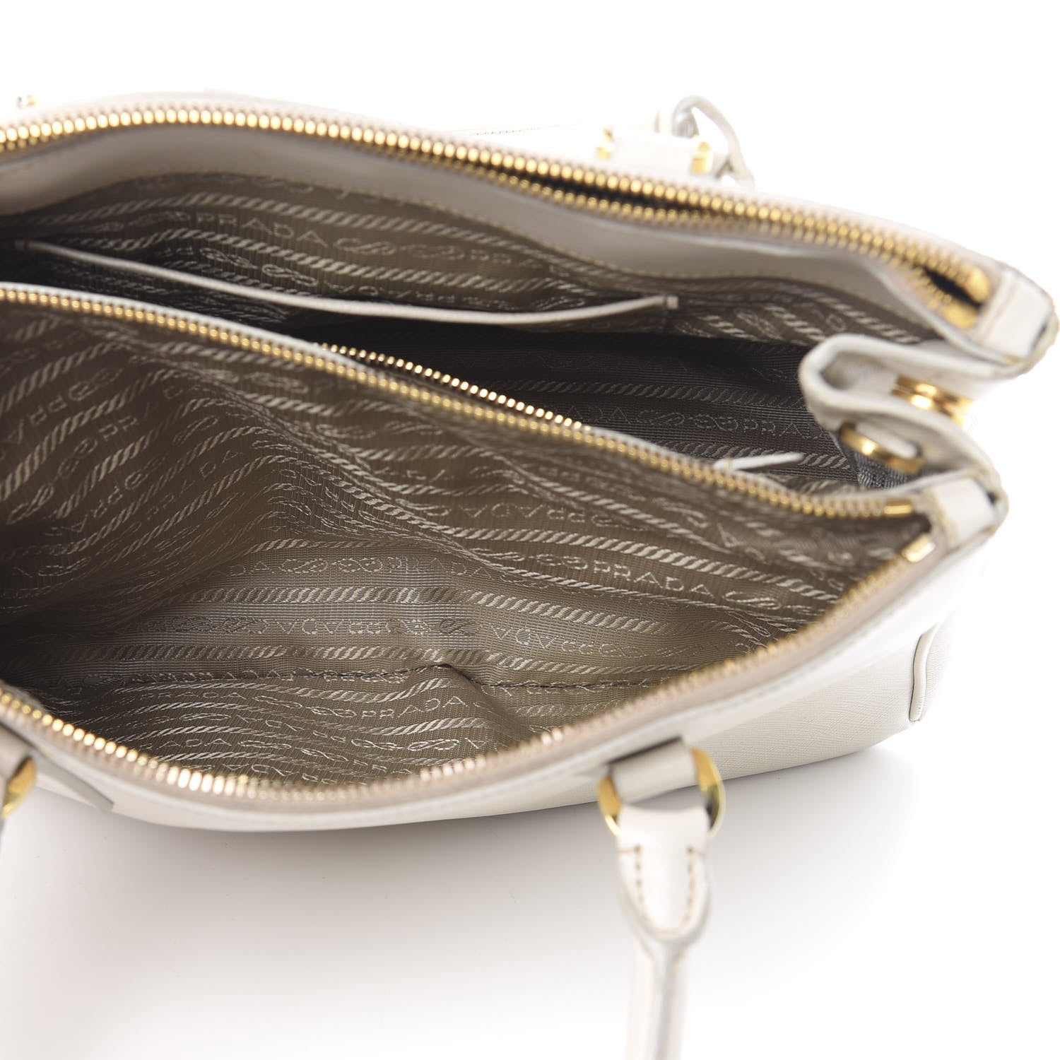 Prada Saffiano Small Galleria Double Zip Tote Talco 8 of 23