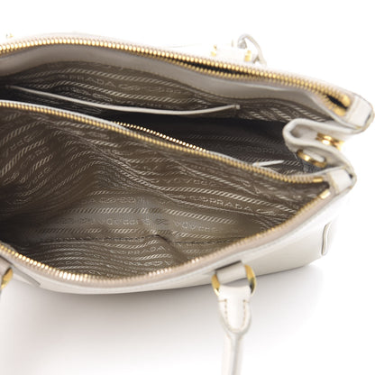 Prada Saffiano Small Galleria Double Zip Tote Talco 8 of 23