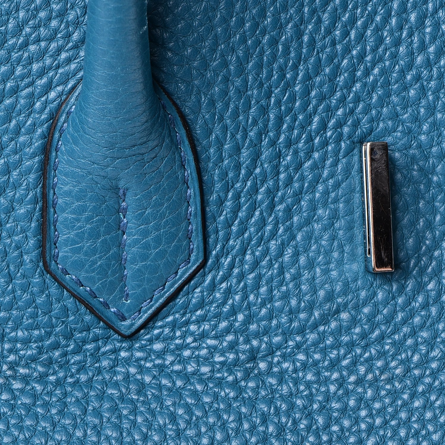 Hermes Taurillon Clemence Birkin 35 Bleu Izmir 27 of 42