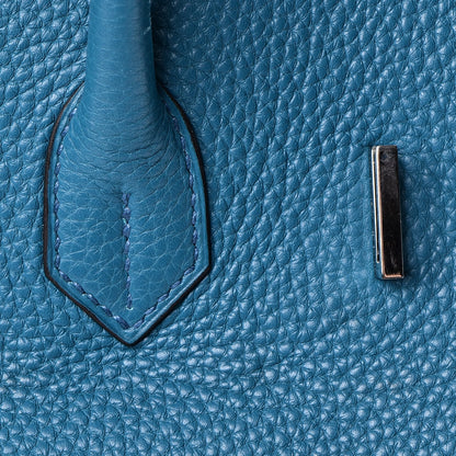 Hermes Taurillon Clemence Birkin 35 Bleu Izmir 27 of 42