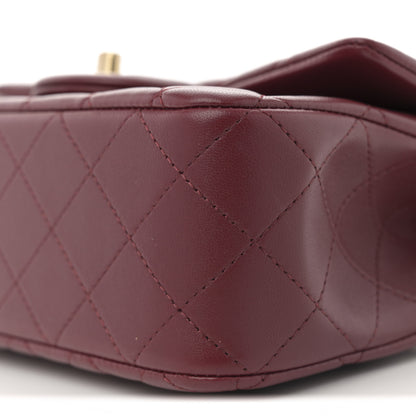 Chanel Lambskin Quilted Mini Top Handle Rectangular Flap Burgundy 18 of 23