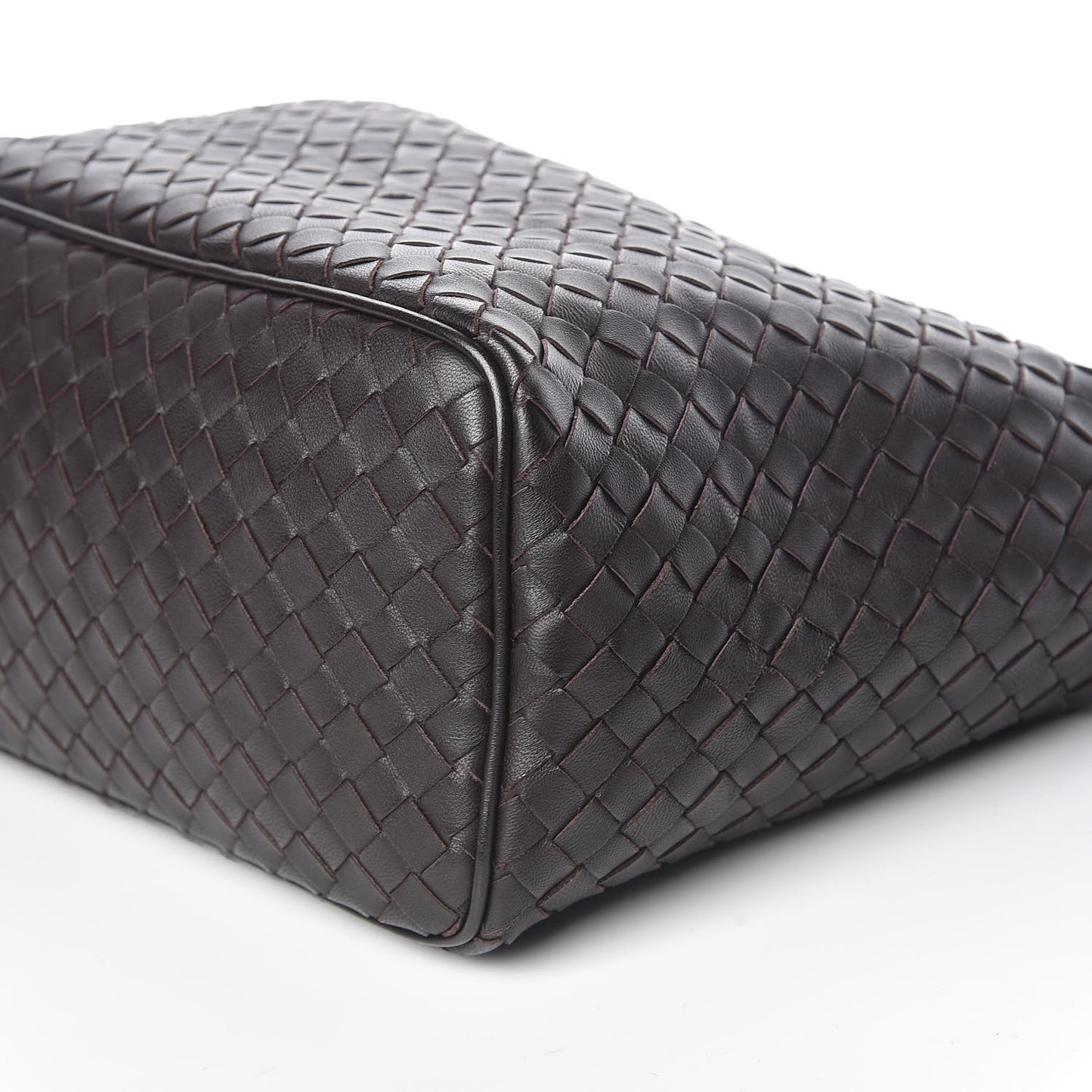 Nappa Intrecciato Small Shoulder Bag Ebano