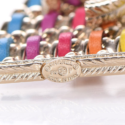 Chanel Lambskin Chain Rainbow CC Brooch Gold Multicolor 4 of 5