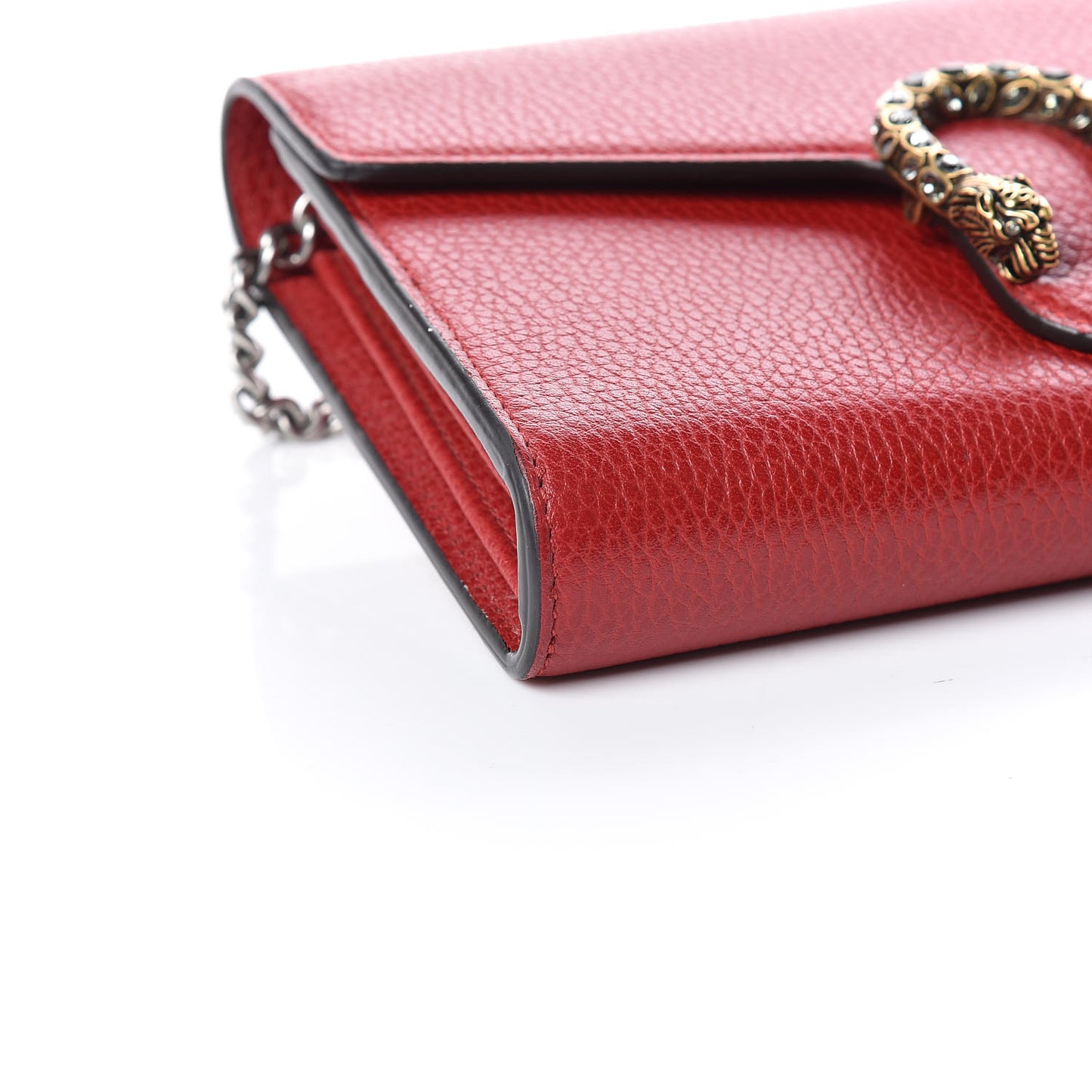 Calfskin Mini Dionysus Chain Wallet Hibiscus Red