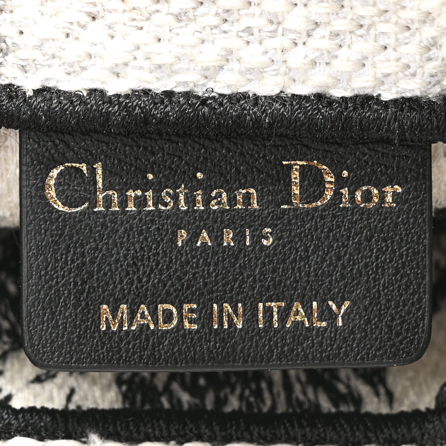 Christian Dior Canvas Toile de Jouy Voyage Embroidered Mini Book Tote Phone Bag White Black 6 of 10