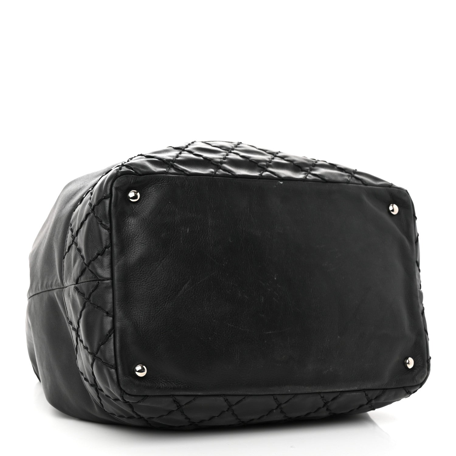 Chanel Calfskin Drawstring CC Bucket Bag Black 4 of 14