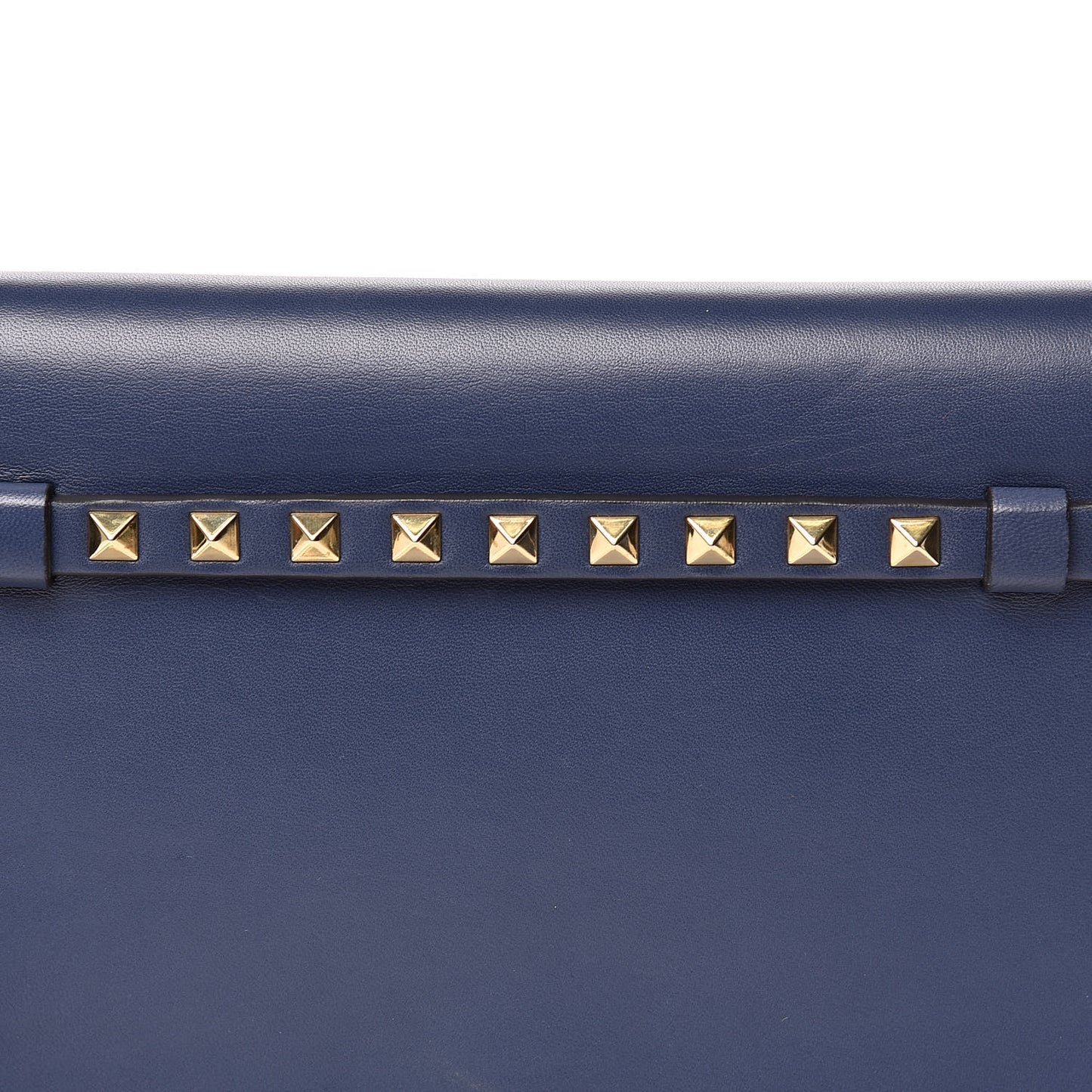 Nappa Rockstud Wristlet Clutch Indigo