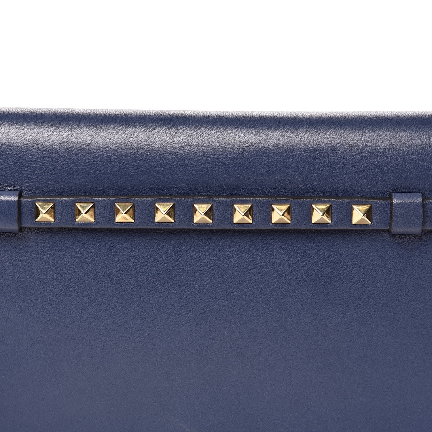 Valentino Garavani Nappa Rockstud Wristlet Clutch Indigo 9 of 9