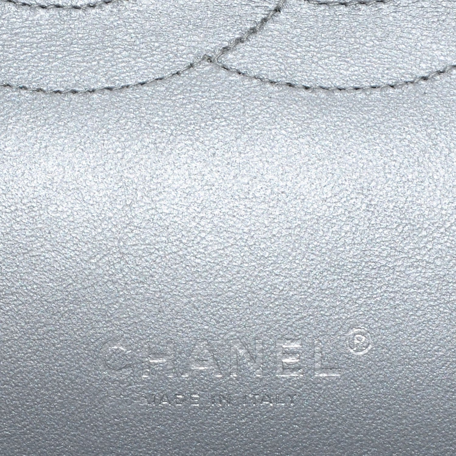 Chanel Lambskin Maxi Double Flap Silver 6 of 8