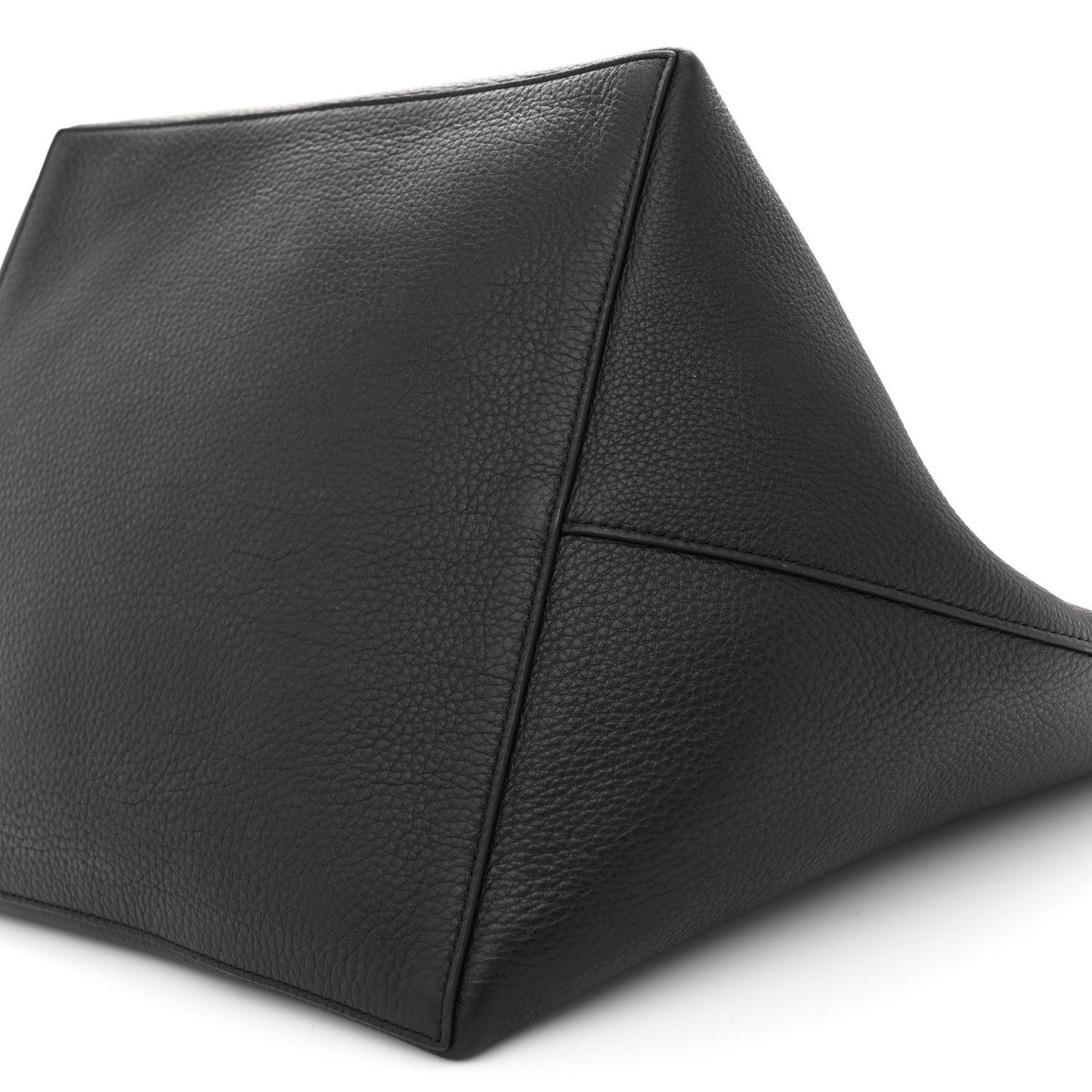 Grained Calfskin Park Tote Three Black