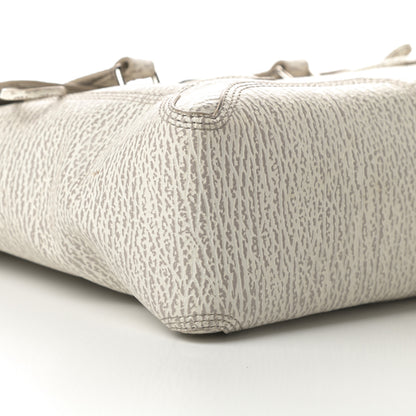 3.1 Phillip Lim Shark Embossed Textured Calfskin Large Pashli Satchel Ivory Dove 10 of 14