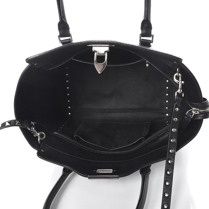 Valentino Garavani Vitello Small Rockstud Double Handle Tote Black 5 of 8