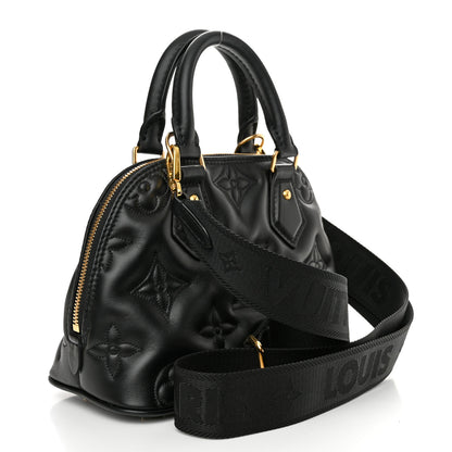 Louis Vuitton Calfskin Bubblegram Alma BB Black 3 of 10