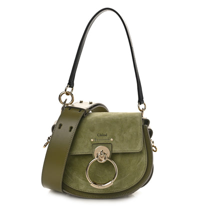 Chloe Calfskin Suede Small Tess Bag Green 1 of 8