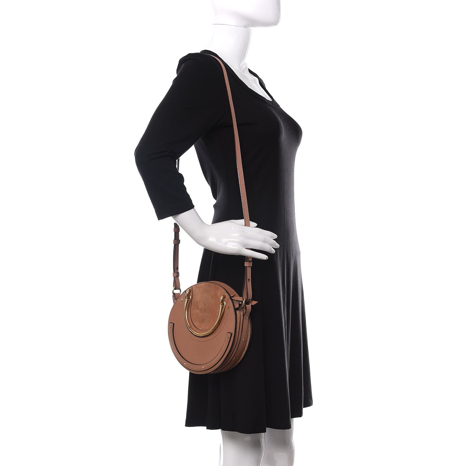 Chloe Goatskin Suede Mini Pixie Bag Nougat 2 of 15