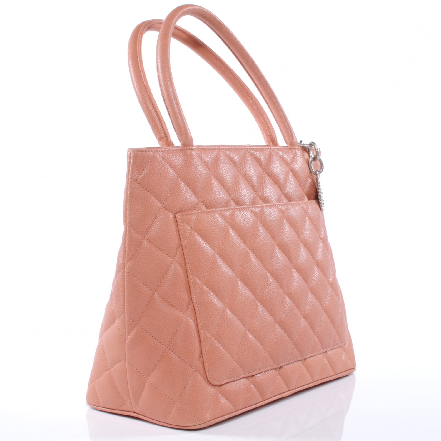 Chanel Caviar Medallion Tote Salmon Pink 3 of 11