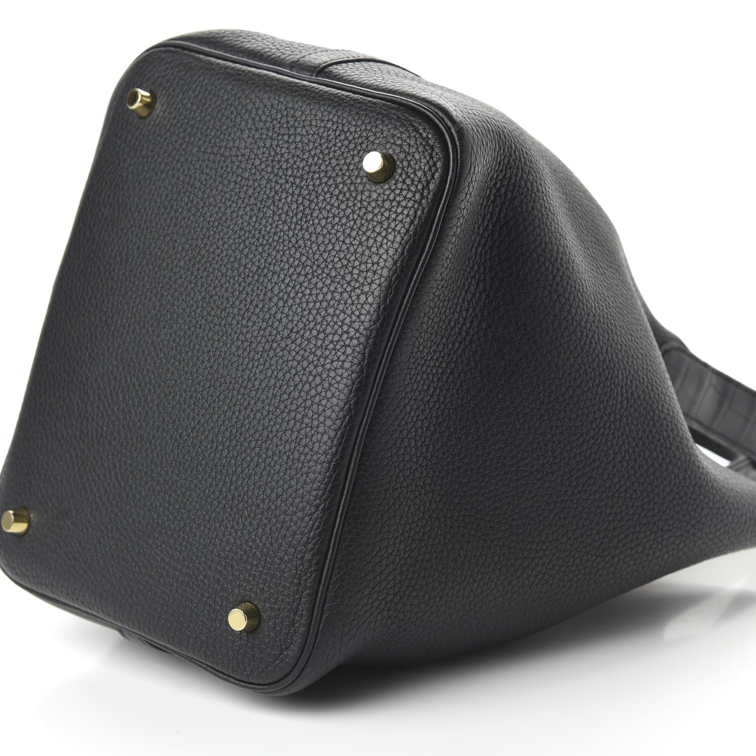 Hermes Taurillon Clemence Matte Alligator Picotin Lock Touch 22 MM Black 7 of 10