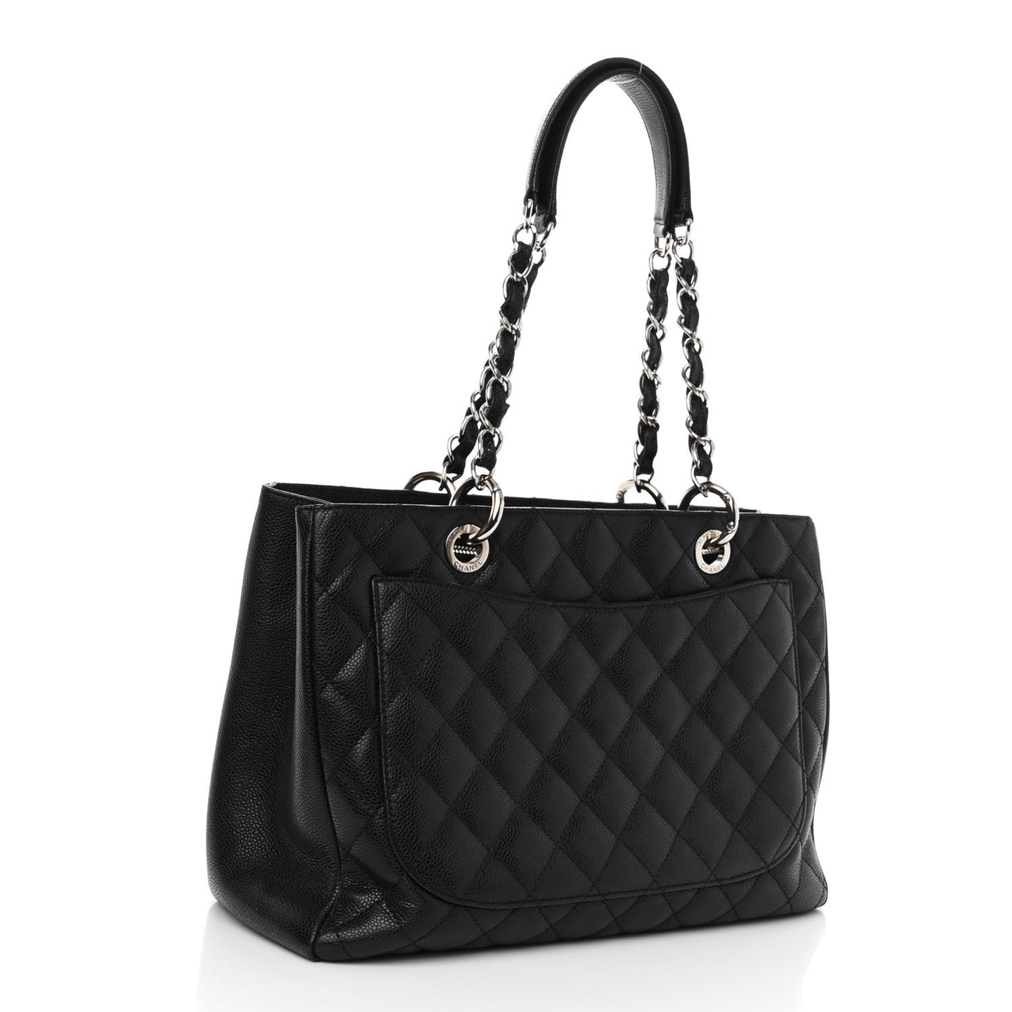 Caviar Quilted Grand Shopping Tote GST Black