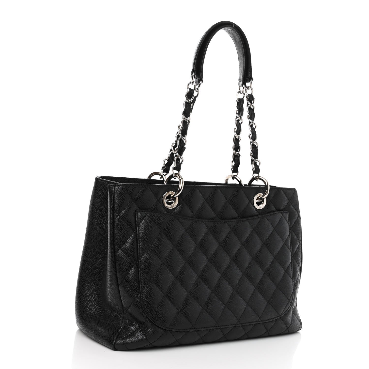 Chanel Caviar Quilted Grand Shopping Tote GST Black 3 of 10