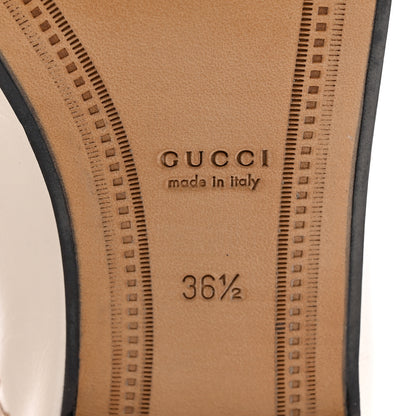 Gucci Goatskin Bee Star Embroidered Womens Jordaan Loafers 36.5 Mystic White 6 of 17