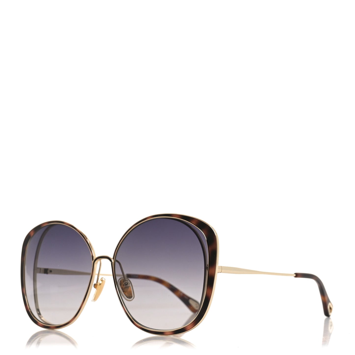 Oversized Round Novelty Sunglasses CH0036S Gold Havana