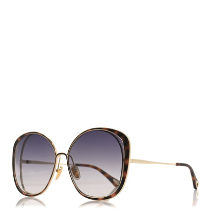 Chloe Oversized Round Novelty Sunglasses CH0036S Gold Havana 1 of 8