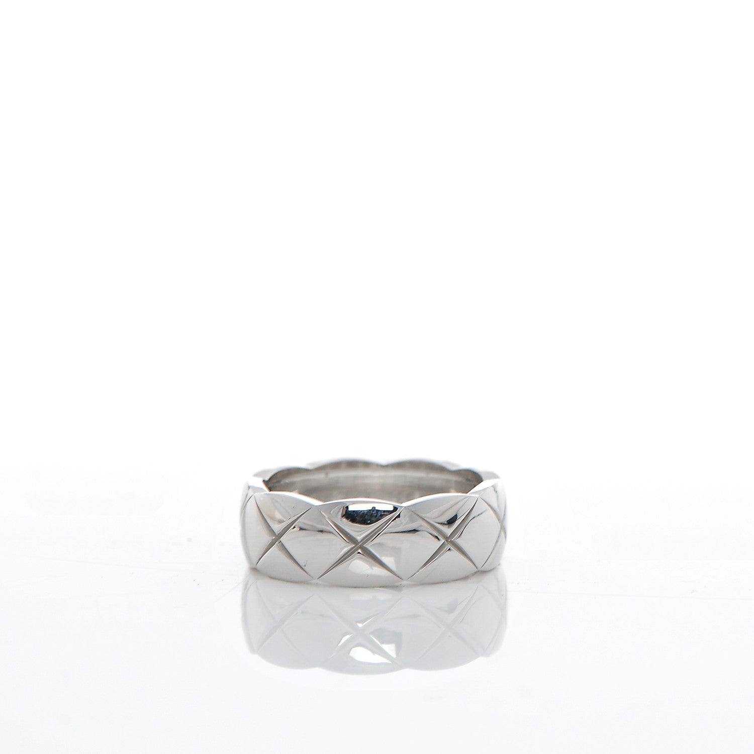 Chanel 18K White Gold Small Coco Crush Ring 53 6.25 3 of 5