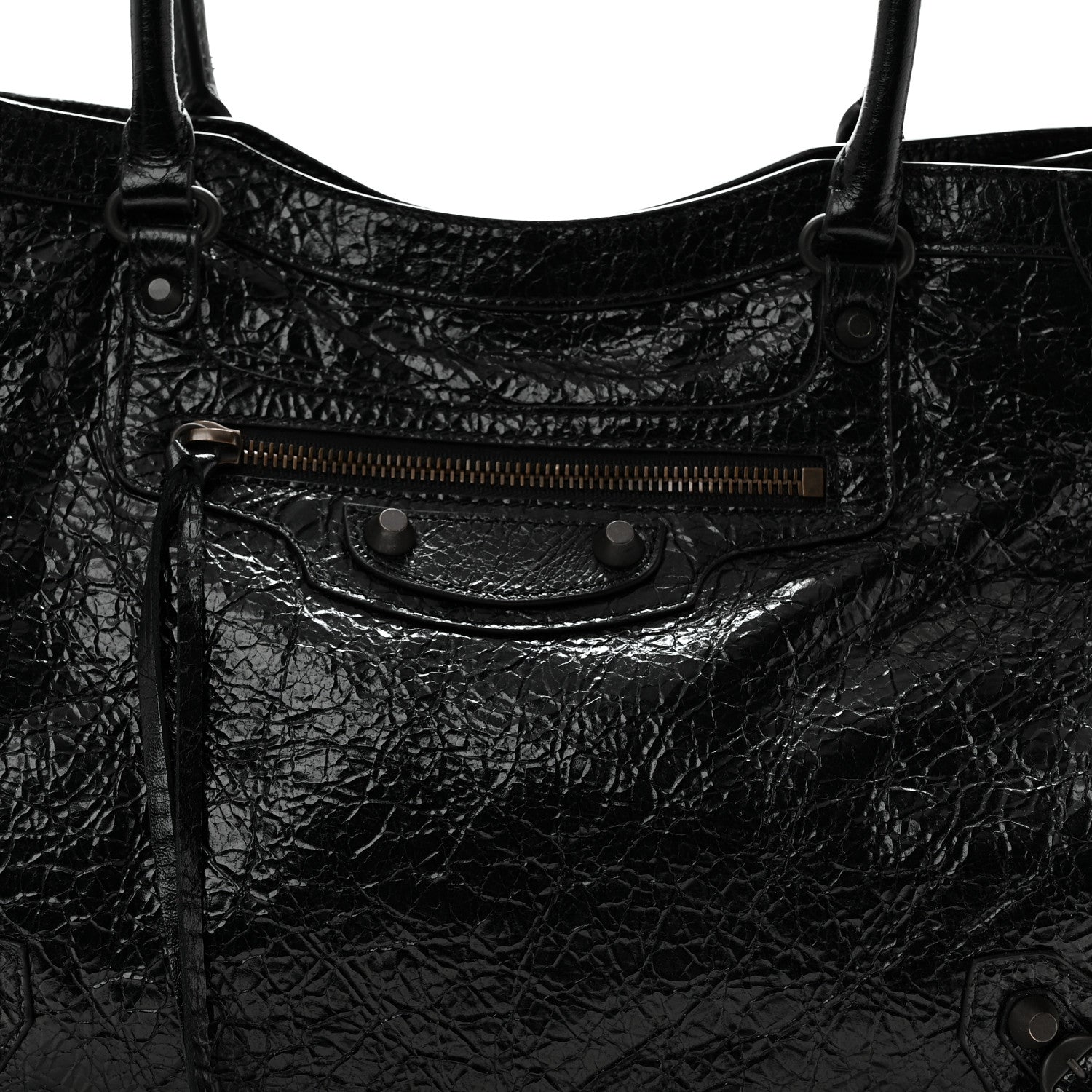 Balenciaga Agneau Arena Classic Hardware Small Le City Tote Black Black 8 of 10
