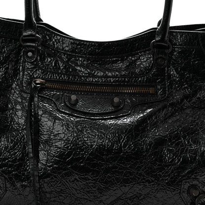 Balenciaga Agneau Arena Classic Hardware Small Le City Tote Black Black 8 of 10