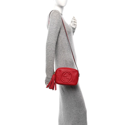Gucci Pebbled Calfskin Small Soho Disco Bag Tabasco Red 2 of 11