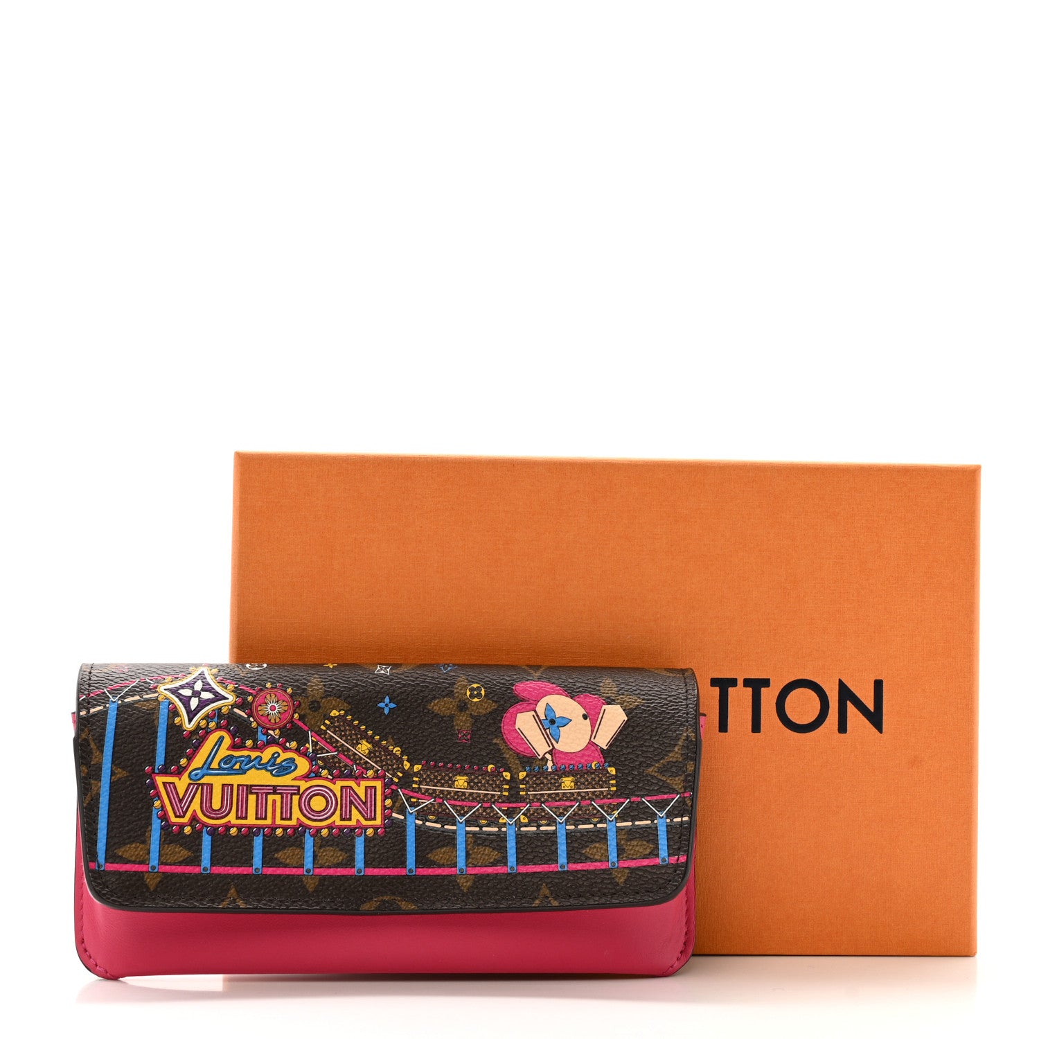 Louis Vuitton Monogram 2020 Christmas Animation Roller Coaster Woody Glasses Case Pivoine 7 of 7