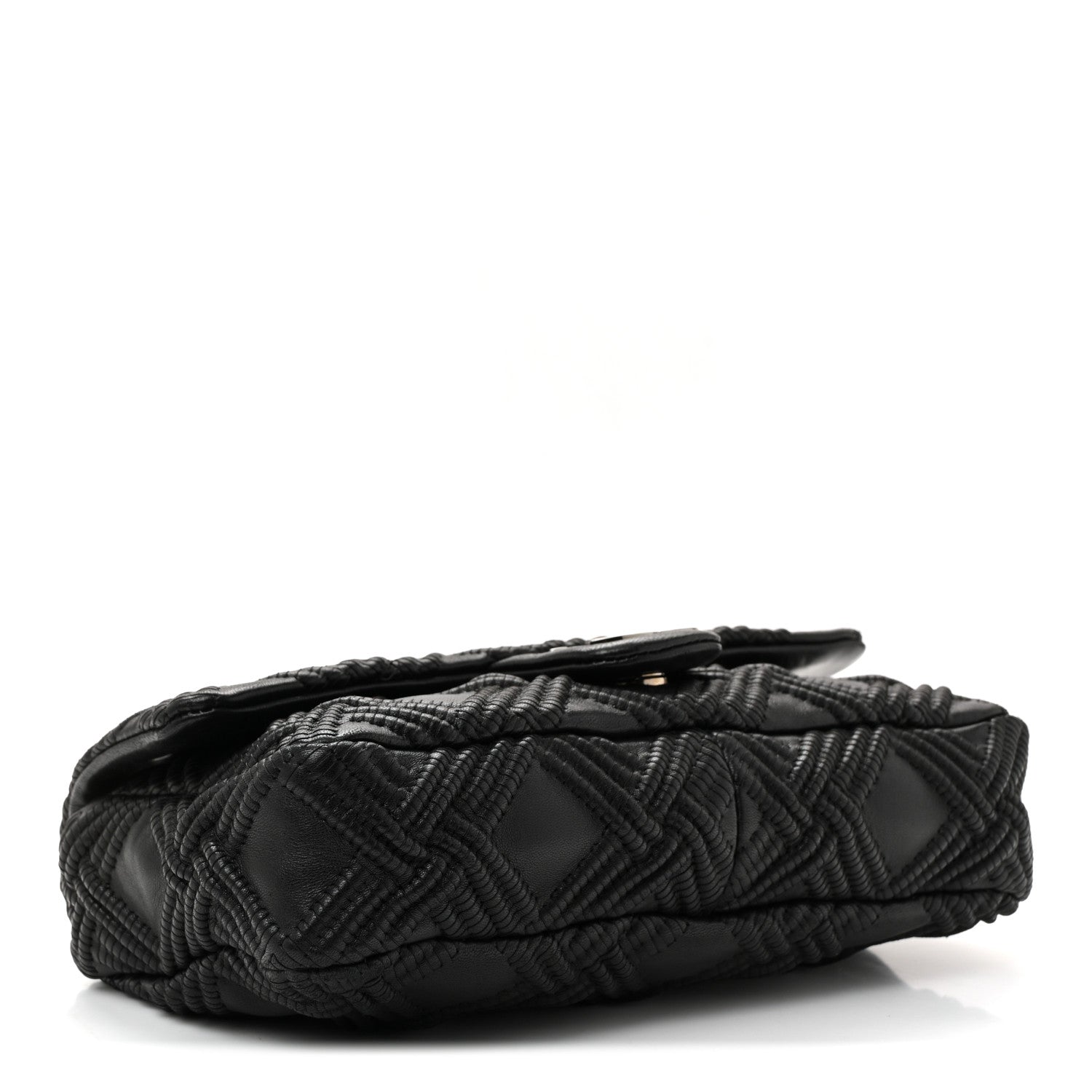 Chanel Lambskin Stitch Small Walk Of Fame Rectangular Flap Black 4 of 11