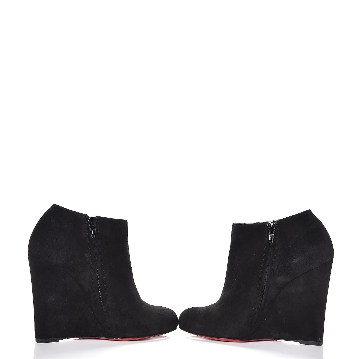 Suede Belle Zeppa 100 Wedge Ankle Boots 38.5 Black