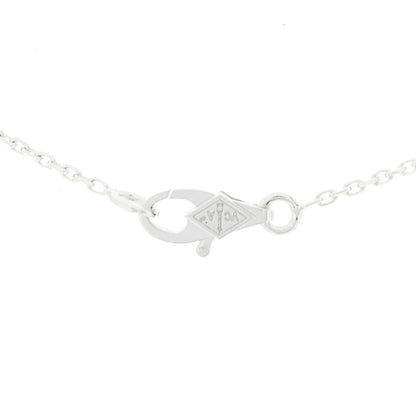 Van Cleef & Arpels 18K White Gold Diamond Sweet Alhambra Pendant Necklace 4 of 5